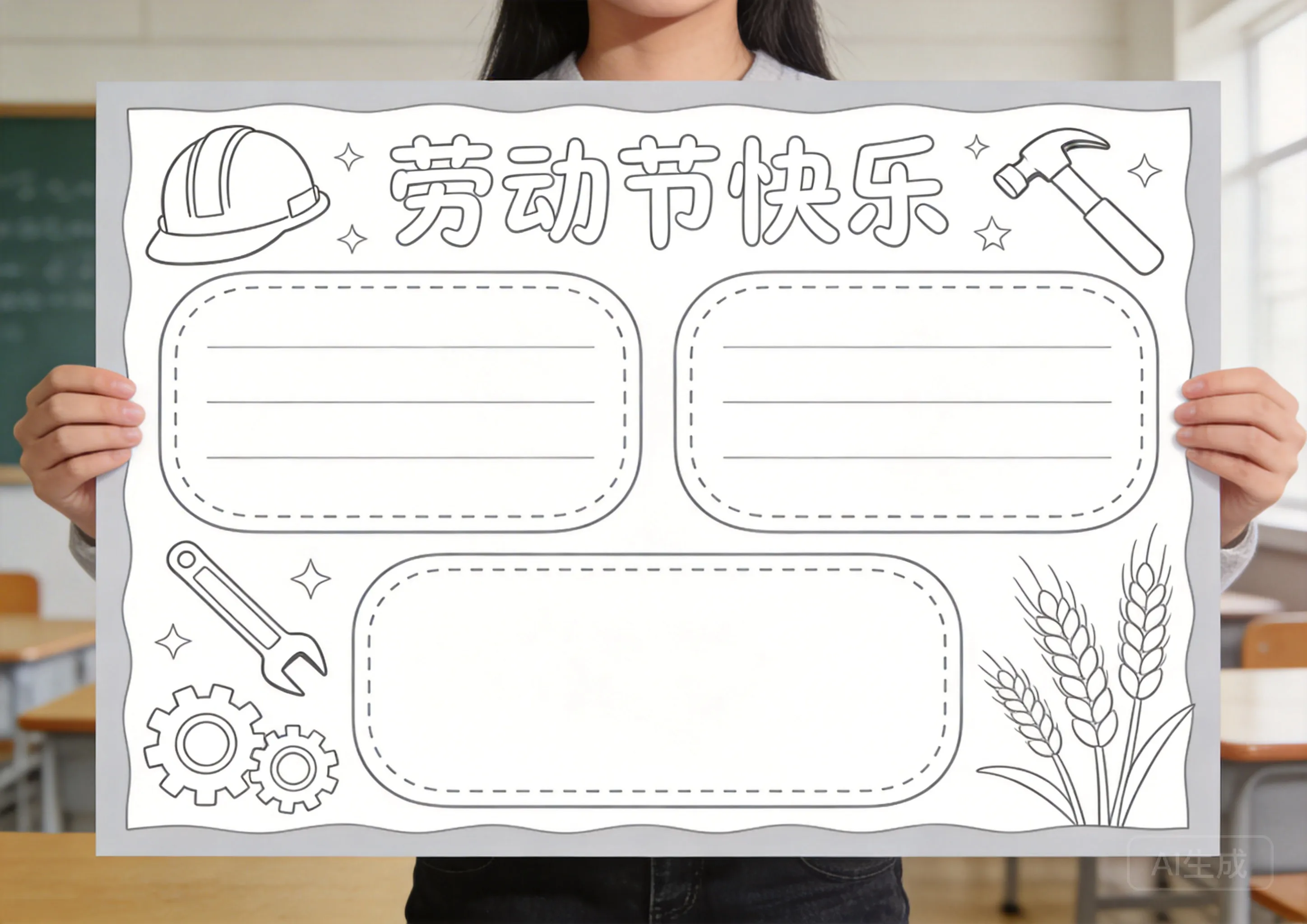 劳动节手抄报模板