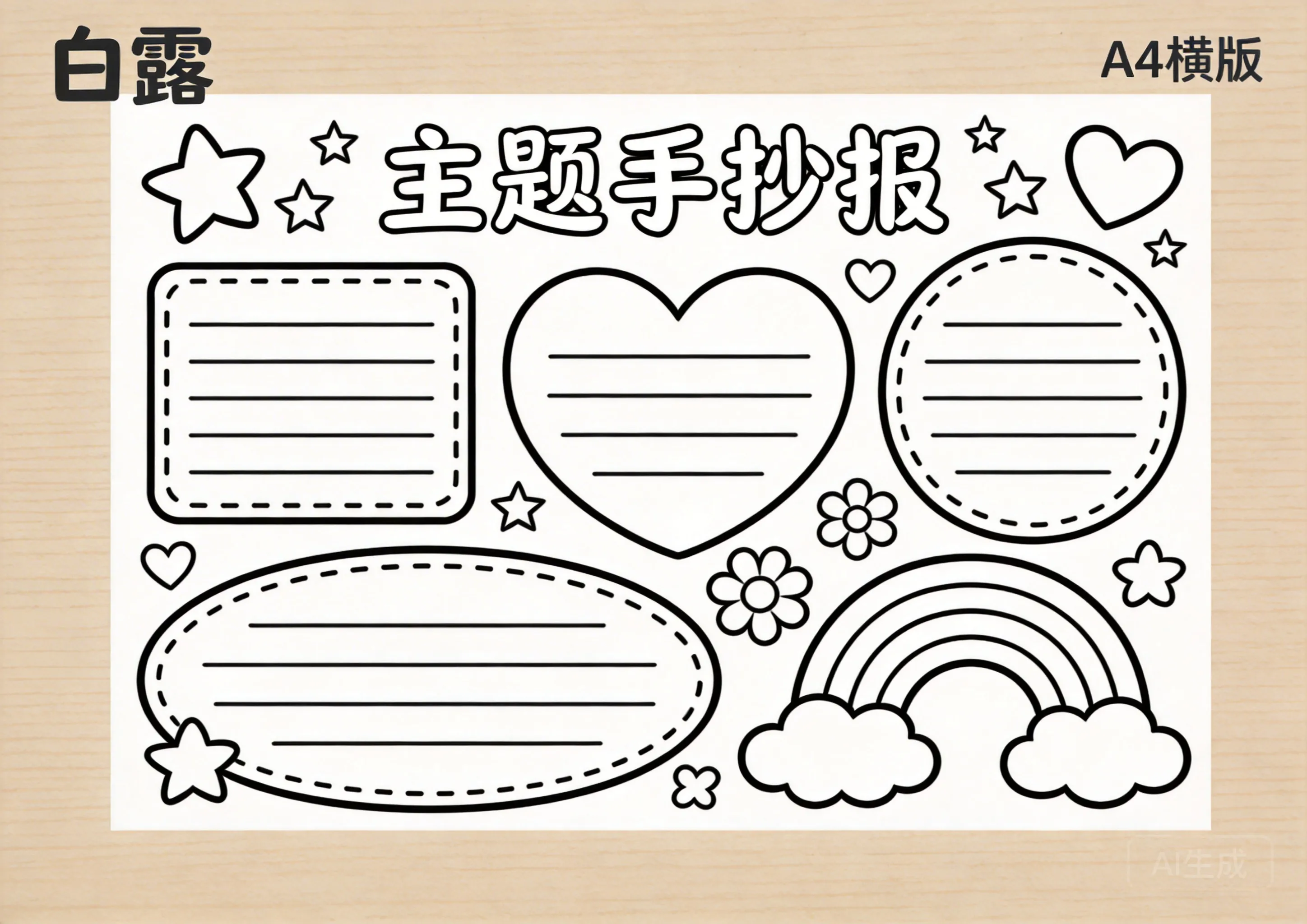 白露卡通可爱线稿